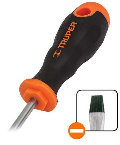TRUPER 1/4 inch x 6 inch Slotted Screwdriver Comfort Grip 20300096