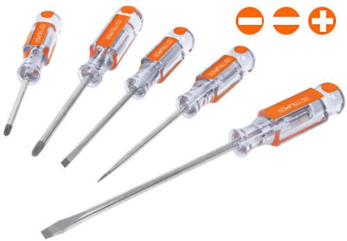تروبير طقم مفكات براغي مكون من 5 قطع بمقبض من الأسيتات 20300119