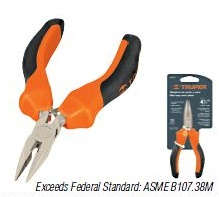 TRUPER  Miniature Long Nose Plier 4-3/4 inch (12 cm) Comfort Grip 20300240