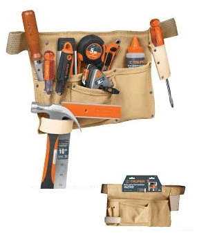TRUPER 9-Pocket Tool Belt 39 cm x 25 cm Made of Buffalo Split Leather 20300312