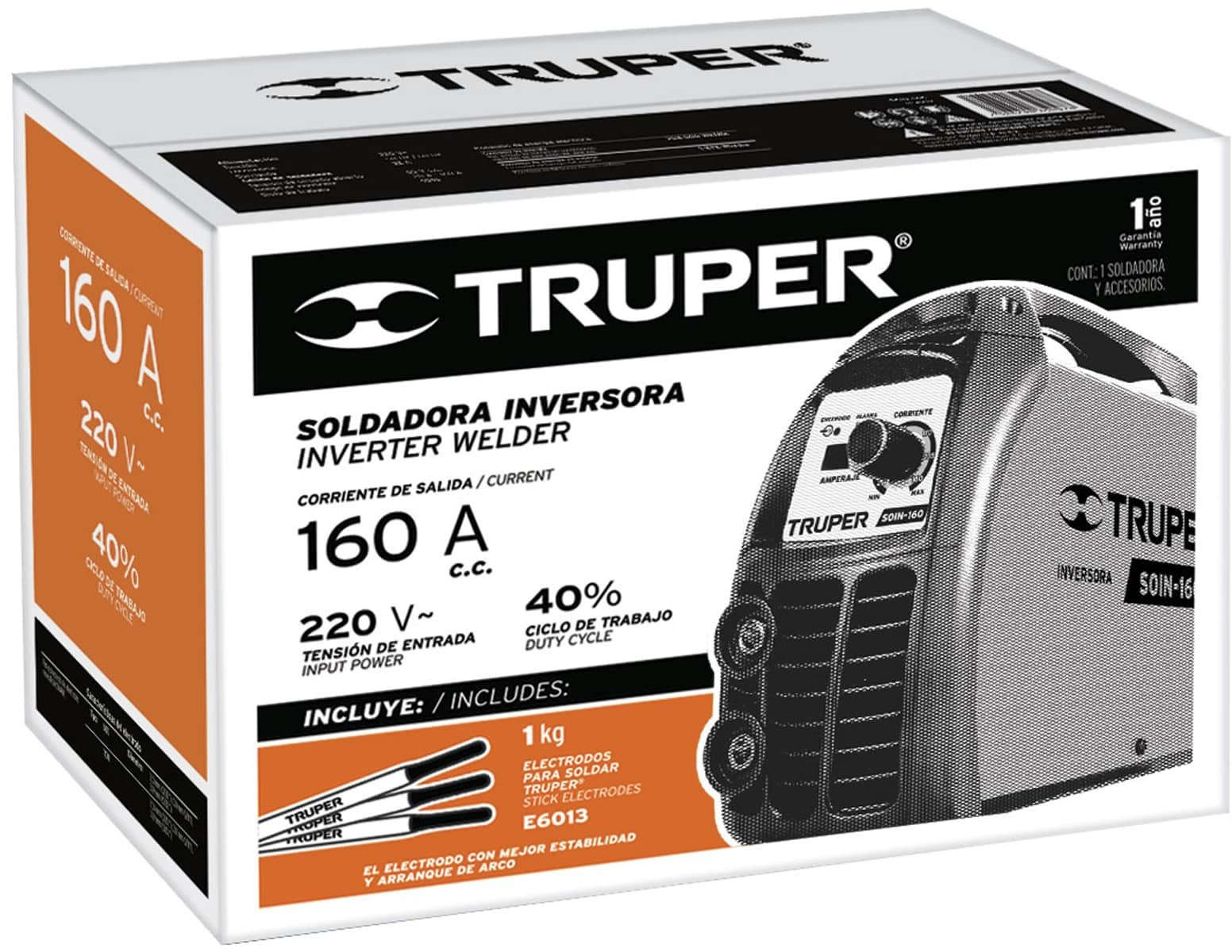TRUPER Inverter Welder with Stick Electrodes 160 A 220 V 20300465