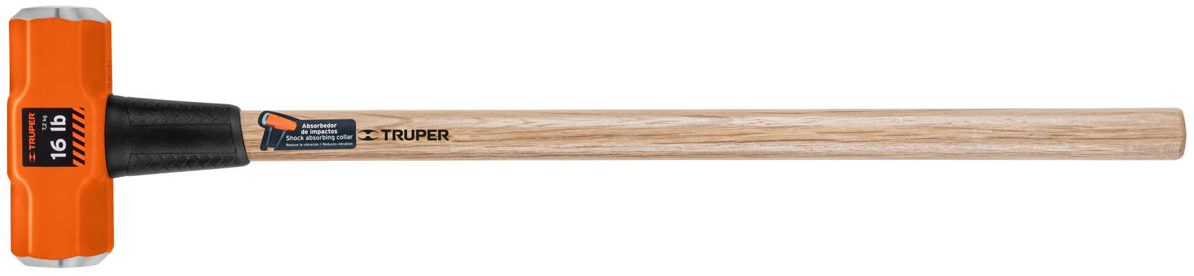 TRUPER Sledge Hammer 16 lbs. Octagonal 36 inch Wood Handle Forged Steel Head 20300481