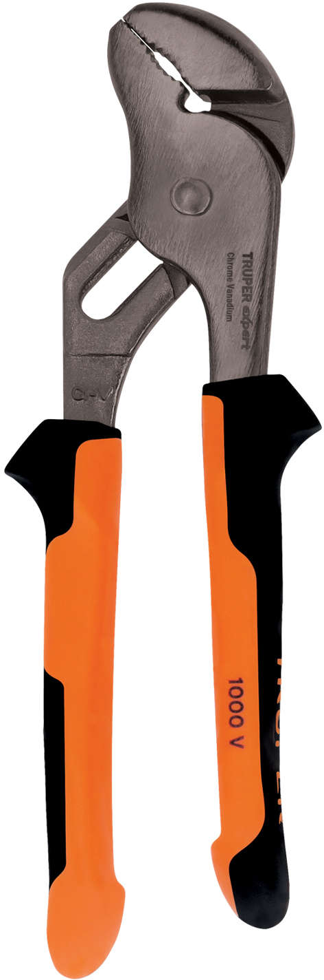 TRUPER Expert Comfort Grip Handle Extension Pliers 8 inch Maximum Aperture Capability 1 1/4 inch Chrome vanadium steel Orange/Black 20300610
