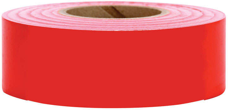 Hanson Flagging Tape Standard 1.25 In. X 3.5 In. X 1.52 In. 300 Ft. Bulk Red 20905