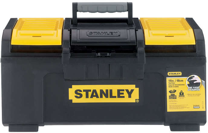 STANLEY 19 inch Tool Box 10.5 inch x 9 inch Plastic Black/Yellow 2314540