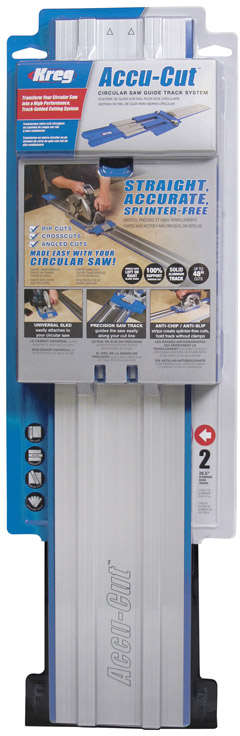 Kreg Tool Aluminum 27.5 In. L X 2.5 In. H X 8.75 In. W Saw Guide Silver 1 Pc. Accu-Cut 2609816