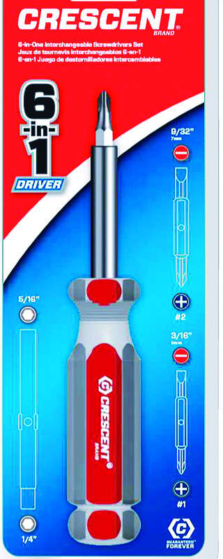 Crescent Screwdriver 6 inchL Alloy Steel Red 2695773