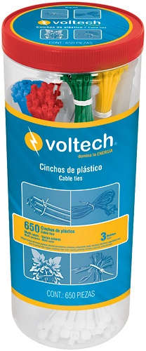 Volteck 650-Pc Cable Tie Set 4 inch 8 inch and 11 inch 30300016