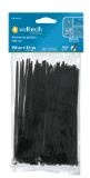 Volteck 8 inch 18 lb Black Plastic Cable Ties Pack of 100 30300023