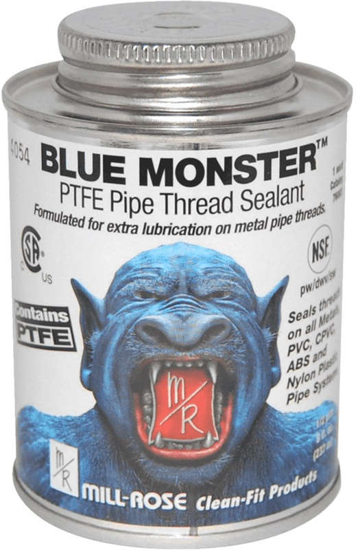 Mill-Rose Blue Monster PTFE Pipe Thread Sealant 8 oz. White 4000284