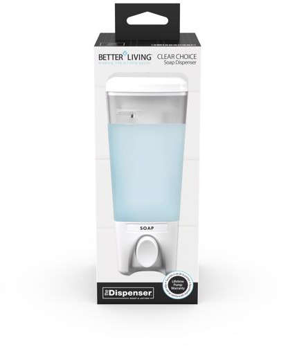 Better Living Clear Choice Soap Dispenser Capacity 420 ml ABS Plastic White/Clear 4192720