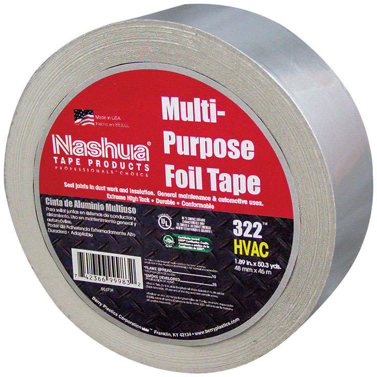Nashua Mult-Purpose Aluminum Foil Tape 48 mm x 46 Mtrs Indoor/Outdoor Silver Color 4398418