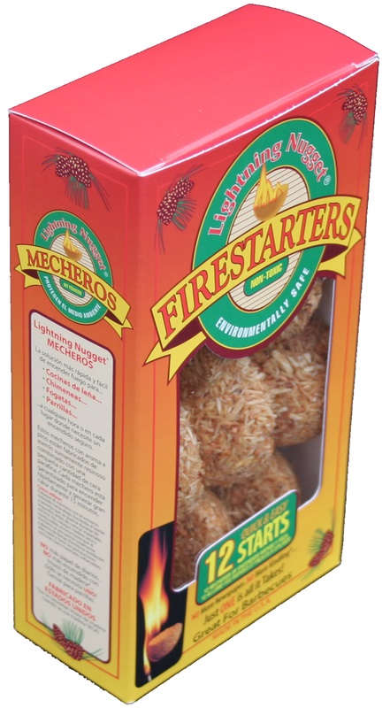 Lightning Nugget Fire Starter 12 Fire Starters Natural Pine 4806329