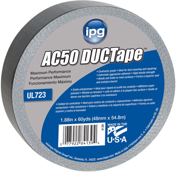 IPG AC50 DucTape 48 mm x 54.8 Mtrs Silver Color 4818878