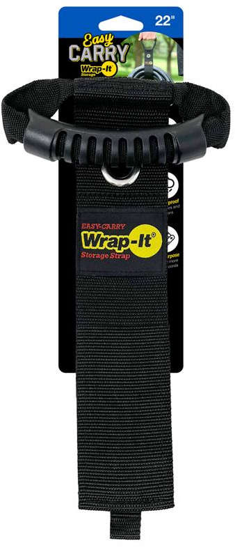 ايس حزام تخزين Wrap-It سهل الحمل 2.5 انش × 22 انش حد أقصى للحمل 50 رطلاً. مقاوم للماء مصنوع من البولي بروبيلين أسود. 5010493