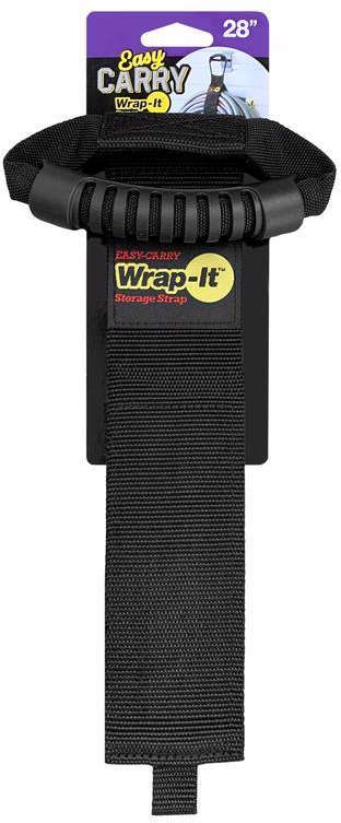 ايس حزام تخزين سهل الحمل من Wrap-It مقاس 2 انش × 28 انش حد أقصى للحمل 50 رطلاً. مقاوم للماء مصنوع من البولي بروبيلين أسود. 5010511