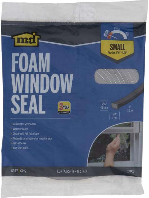 Ace Foam Window Seal 3/16 inch x 3/8 inch x 17 Feet PVC Gray 5309398