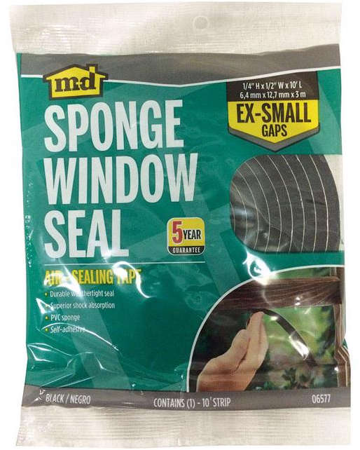 Ace Sponge Window Seal 1/4 inch H x 1/2 inch W x 10 Feet Rubber Black 5315668