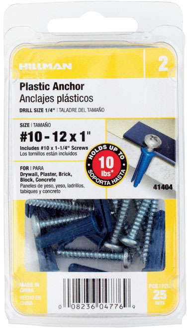 Hillman Conical Anchor 10-12 Dia. X 1 In. L 25 Pk 5333836
