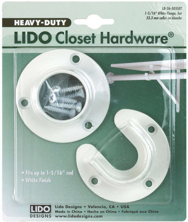 Lido Closet Flange Set 6 Ft. - 8 Ft. Metal White 5361985