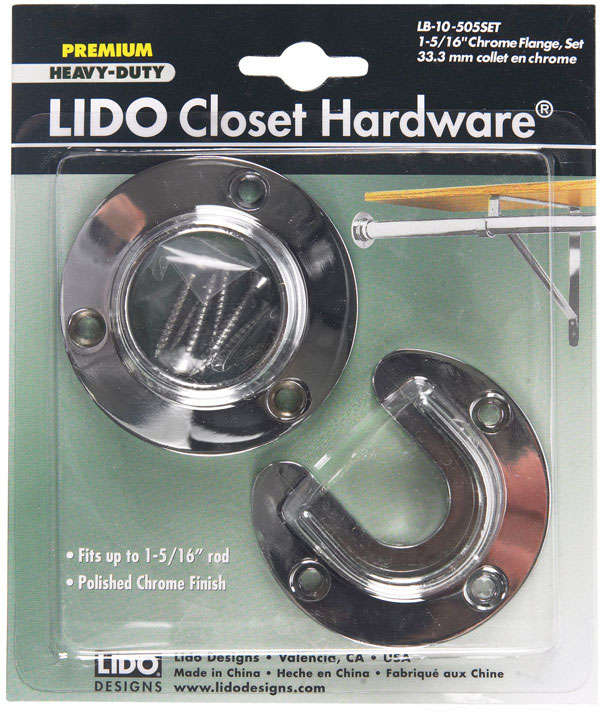 Lido Closet Flange Set 6 Ft. - 8 Ft. Chrome Metal 5362017