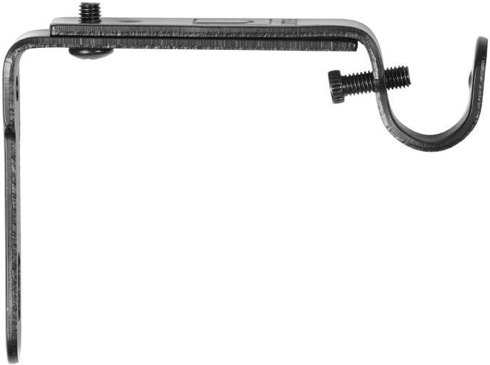 Umbra Matte Black Curtain Rod Bracket 5/8 in. L 5412911
