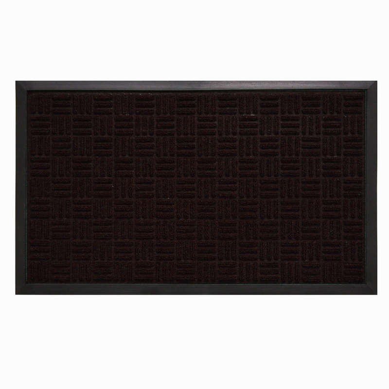 Sports Licensing Solutions Nonslip Boot/Shoe Scraper Parquet 36 inch x 24 inch Olefin Brown 6007955