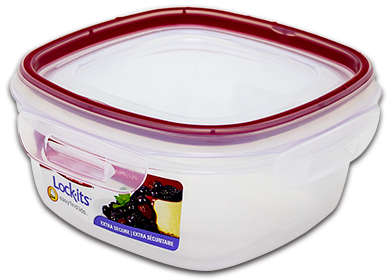 Rubbermaid Lock-Its Food Container 5 Cup Clear/Red 60100214