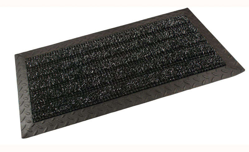 GrassWorx Door Mat 34 inch x 18 inch Non-Slip Polyethylene/Rubber Black 6215040