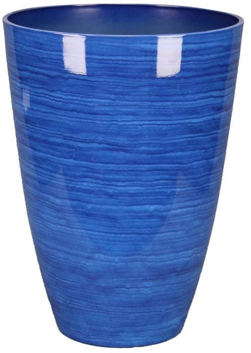 L&G Solutions Baja Garden Planter 16 inch Dia. 22 inch H Polyresin Cobalt Color 7028301