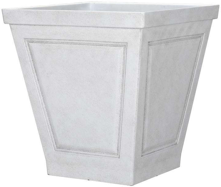 L&G Solutions New England Garden Planter 16 inch Dia. 16.7 inch H Polyresin White Color 7028306