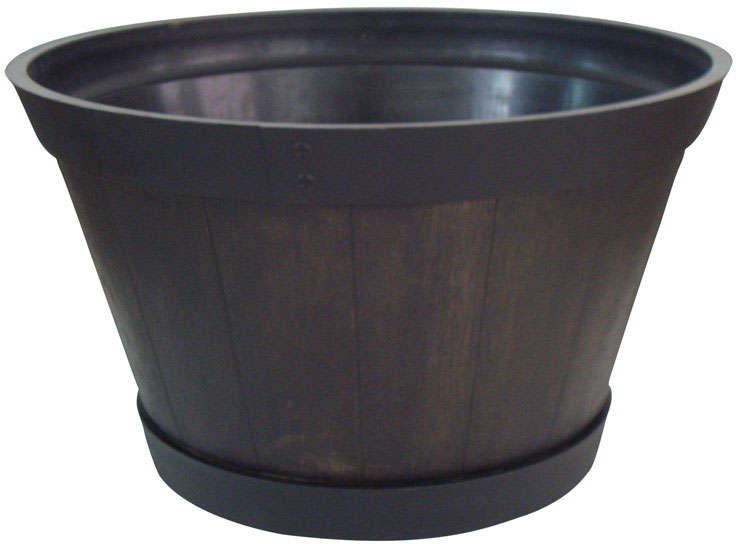 Southern Brown Resin Whisky Barrel Whiskey Barrel Planter 15.5 X 15.5 X 9.2 In. 7218068