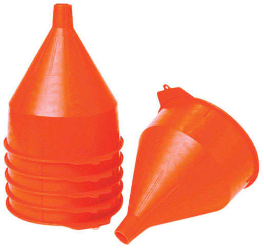 Miller Plastic Funnel with Strainer 10.5 inch Height 192 oz Orange 73095