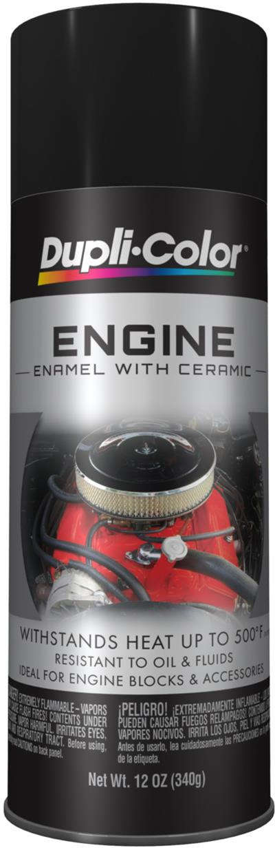 Dupli-Color Engine Enamel with Ceramic 12 oz. Black Low Gloss 80100006