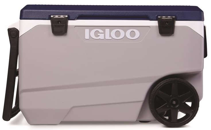 Igloo Roller Cooler 90 Quarts 137 Cans Plastic Gray/Blue 8029343