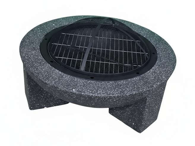 Ace Outdoor Fire Pit Round Ceramic Gray Color 80500402