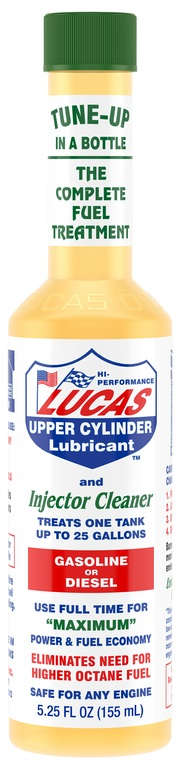 Lucas Upper Cylinder Lubricant & Injector Cleaner 5.25 oz. Gasoline/Diesel Engines. Treats Up To 25 Gallons 8309718
