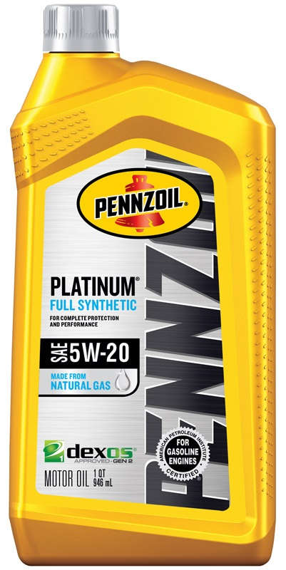 Pennzoil Platinum Full Synthetic SAE 5W-20 Motor Oil 1 Quarts Made From Natural Gas 8498834