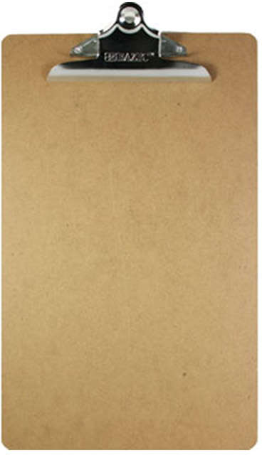 Bazic Legal Size Hardboard Clipboard with Sturdy Spring Clip 90100045