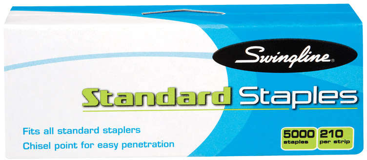 Swingline Standard Staples 0.75 inch Length Pack of 5000 Silver Color 91128