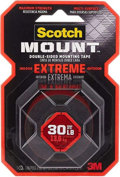 3-M Scotch-Brite 3M Scotch Mount Double-Sided Mounting Tape 1 inch x 60 inch Indoor/Outdoor 9221896