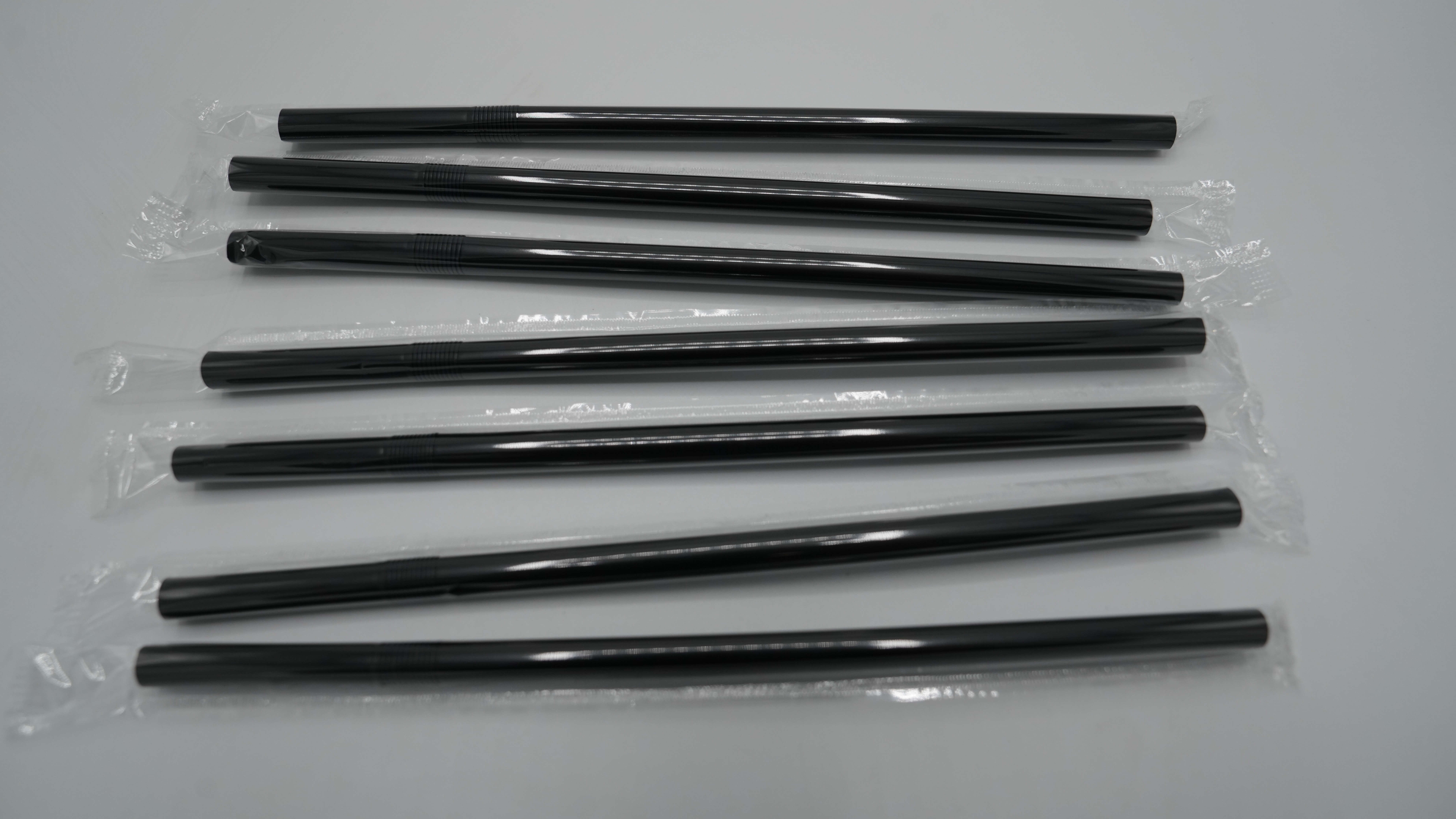Flexible Drinking Straw 100Pcs Size 6mm Black