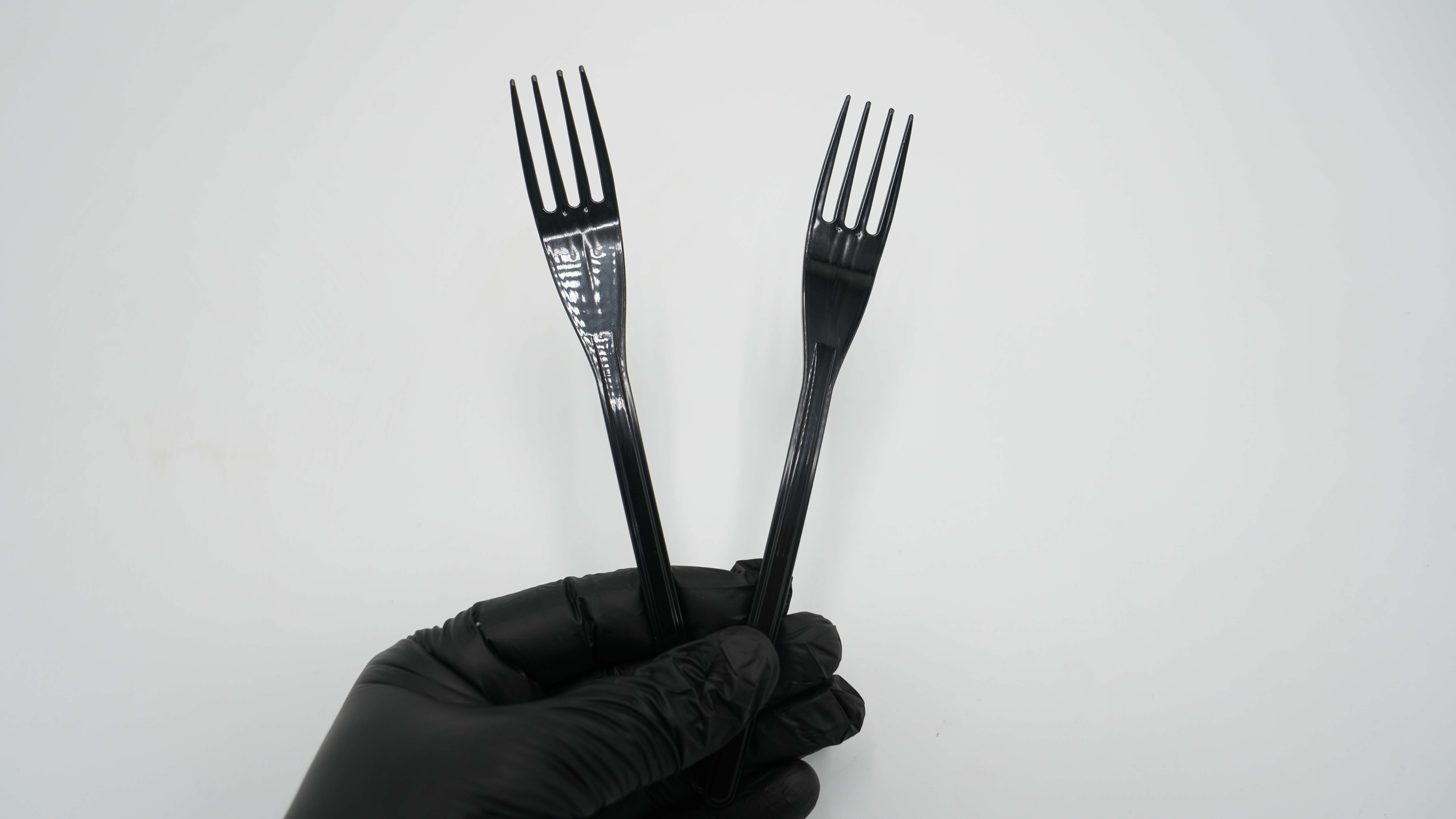 Plastic Fork 50Pcs Black