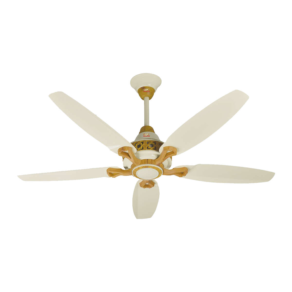 GF She Tighten and Forget Ceiling Fan Glamour Creamy 5 Blades Inverter 18209