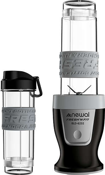 Newal Stand Blender with 300W Motor, 4 Stainless Steel Blades, 2x 570ml BPA-Free Tritan Bottles, and Ice-Crushing Capability BLD-6232
