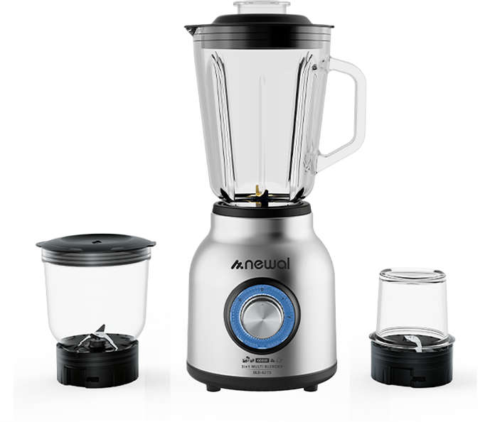 Newal Stand blender with 1.5L glass jar, 6 titanium blades, 600W motor, 2 speed settings and turbo function BLD-6273