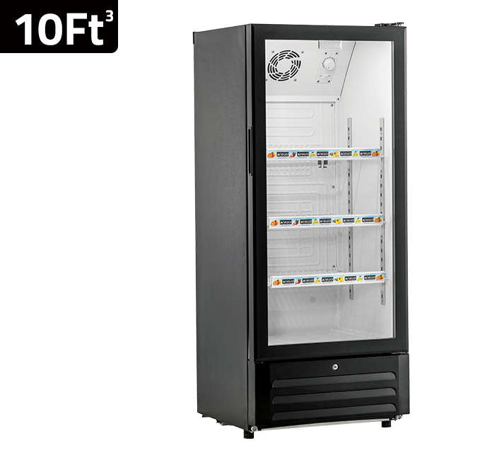Newal Vertical Bottle Cooler 10 cubic feet with steel shelves and high cooling efficiency BTL-270/02