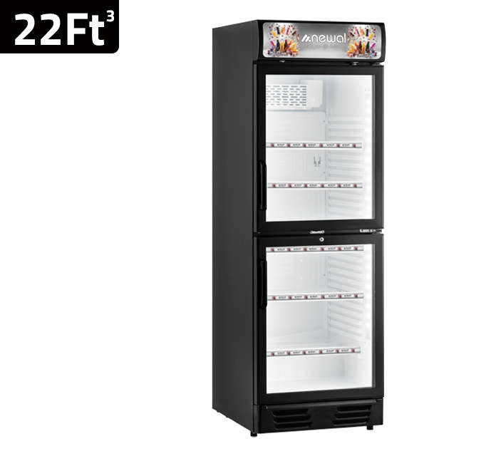 Newal 22ft Multi-Door Showcase Bottle Cooler with LED Lighting and Voltage-Stable Compressor BTL-476/02