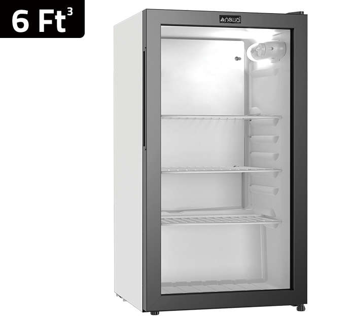 Newal Mini bottle cooler with 3 steel shelves, inner light, and adjustable feet, 455x425x845 mm BTL-91/01