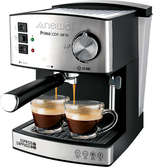 Newal Espresso coffee machine with 20 bar high pressure pump and 1.6L detachable water tank COF-3870